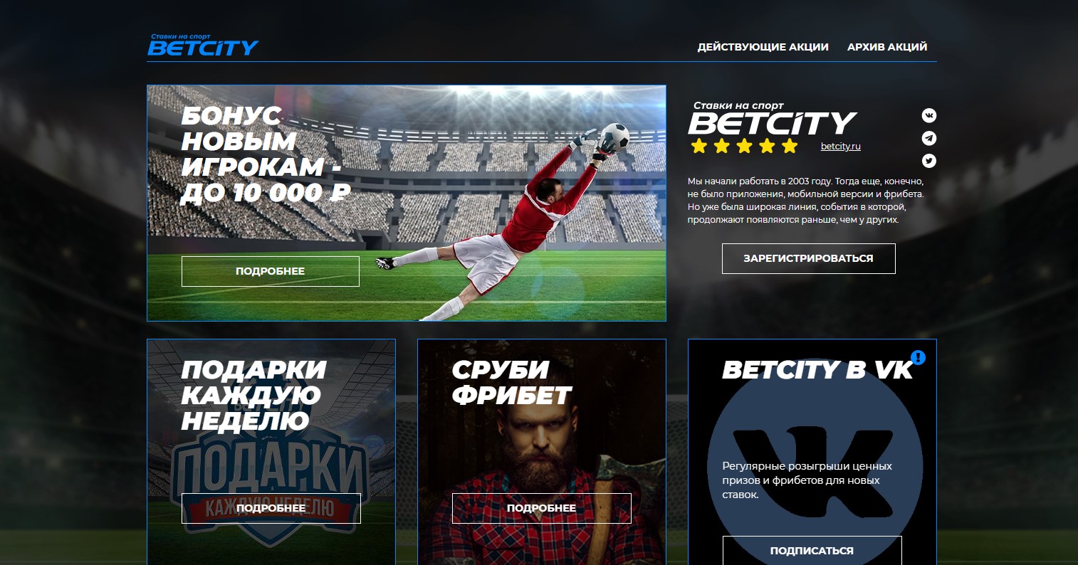 БетСити - обзор букмекерской конторы